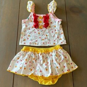 Marie Nicole Clothing Two-Piece Floral Set 0/3 Months